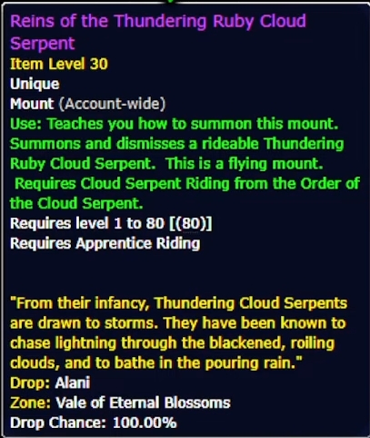 mop classic reins of the thundering ruby cloud serpent